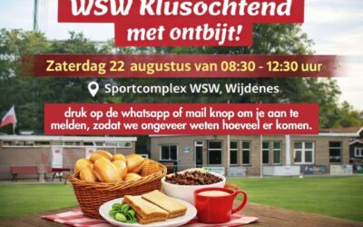 22 augustus klusochtend bij WSW
