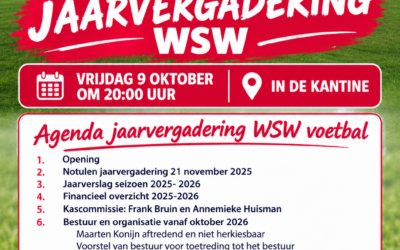 vrijdag  9 oktober Jaarvergadering